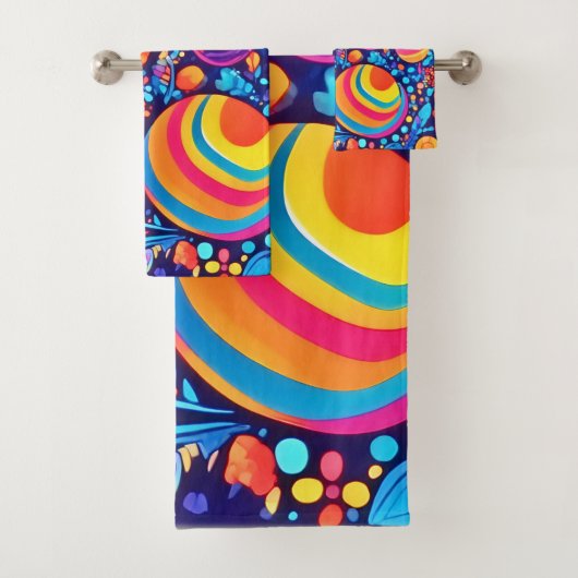 Levendig Abstract Bubble-universum Bad Handdoek (Insitu)