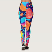 Levendig Abstract Bubble-universum Leggings (Achterkant)