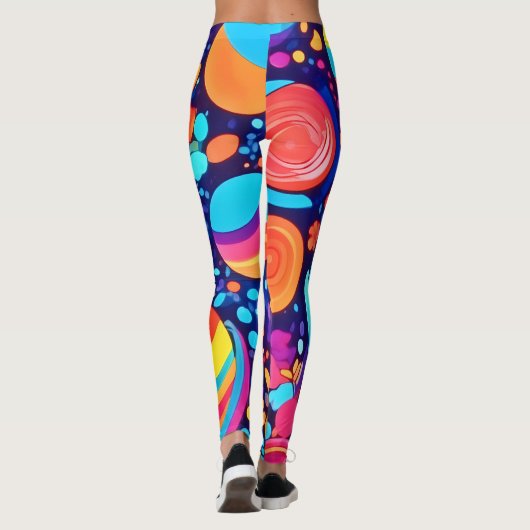 Levendig Abstract Bubble-universum Leggings (Achterkant)