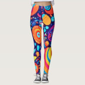 Levendig Abstract Bubble-universum Leggings (Voorkant)
