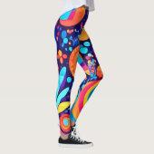 Levendig Abstract Bubble-universum Leggings (Rechts)