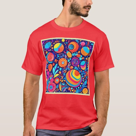 Levendig Abstract Bubble-universum T-shirt (Voorkant)