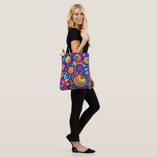 Levendig Abstract Bubble-universum Tote Bag (Op model)