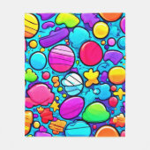 Levendig Abstract Candyland Fleece Deken (Voorkant)