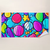 Levendig Abstract Candyland Strandlaken (Voorkant)