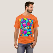 Levendig Abstract Candyland T-shirt (Voorkant volledig)