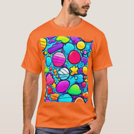 Levendig Abstract Candyland T-shirt