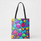 Levendig Abstract Candyland Tote Bag (Voorkant)