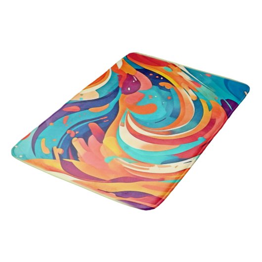 Levendig Abstract Dreamscape Badmat (Gekanteld)