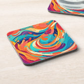 Levendig Abstract Dreamscape Bier Onderzetter (Linkerzijde)