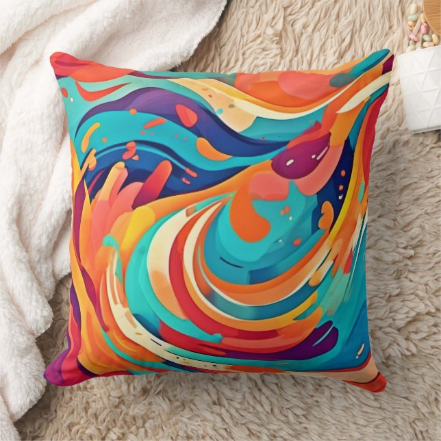 Levendig Abstract Dreamscape Kussen (Deken)