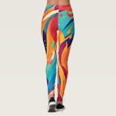 Levendig Abstract Dreamscape Leggings (Achterkant)
