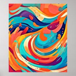 Levendig Abstract Dreamscape Poster