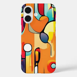Levendig Abstract: een uitbarsting van kleur iPhone 16 Hoesje