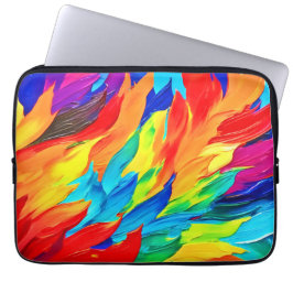 Levendig Abstract expressionisme schilderij Laptop Sleeve