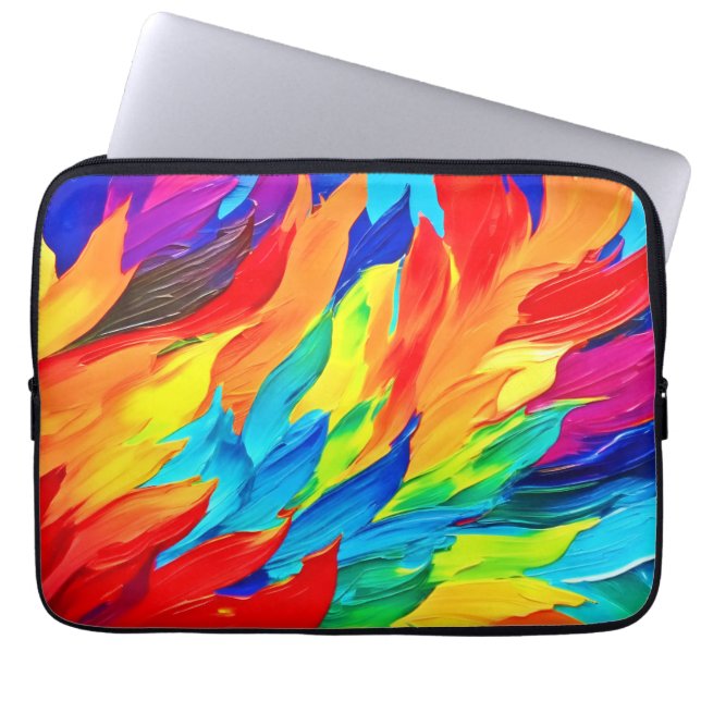 Levendig Abstract expressionisme schilderij Laptop Sleeve (Voorkant)