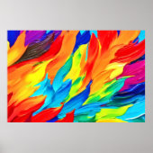 Levendig Abstract expressionisme schilderij Poster (Voorkant)