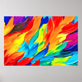 Levendig Abstract expressionisme schilderij Poster