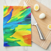 Levendig Abstract expressionisme schilderij Theedoek (Quarter Fold)