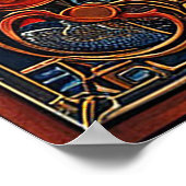 Levendig Abstract Fantasielandschap Poster (Hoek)