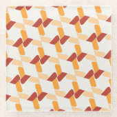 Levendig Abstract Floral Onderzetter Glazen Onderzetter (Voorkant)