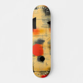 Levendig Abstract Geel en Rood Skateboardontwerp Persoonlijk Skateboard (Voorkant)