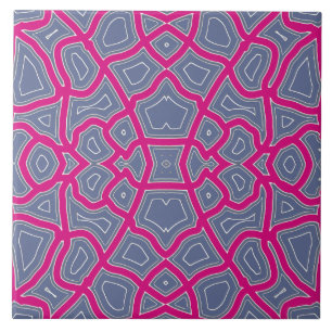 Levendig abstract geo-contourpatroon tegeltje