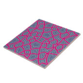 Levendig abstract geo-contourpatroon tegeltje (Zijkant)