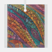 Levendig Abstract geometrieontwerp Glas Ornament (Voorkant)