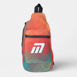 Levendig Abstract Geometrisch Eigen Merk Sling Bag