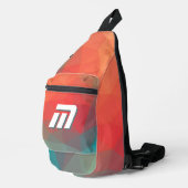 Levendig Abstract Geometrisch Eigen Merk Sling Bag (Rechterhoek)