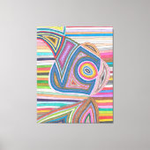 Levendig Abstract Geometrisch Gestreept Patroon Canvas Afdruk (Voorkant)