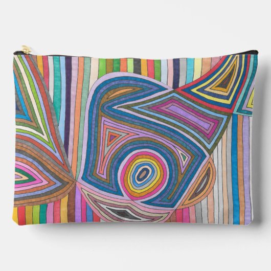 Levendig Abstract Geometrisch Gestreept Patroon Etui (Voorkant)