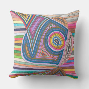 Levendig Abstract geometrisch gestreept patroon Kussen