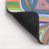 Levendig Abstract Geometrisch Gestreept Patroon Muismat (Hoek)