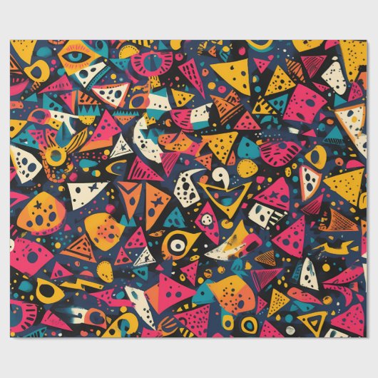 Levendig Abstract geometrisch inpakpapier (Vlak)