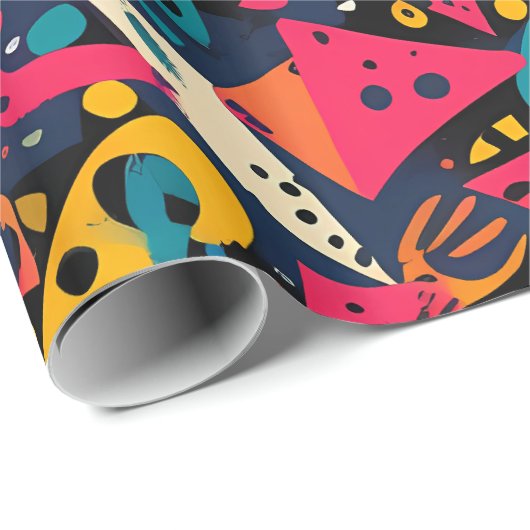 Levendig Abstract geometrisch inpakpapier (Rol Hoek)