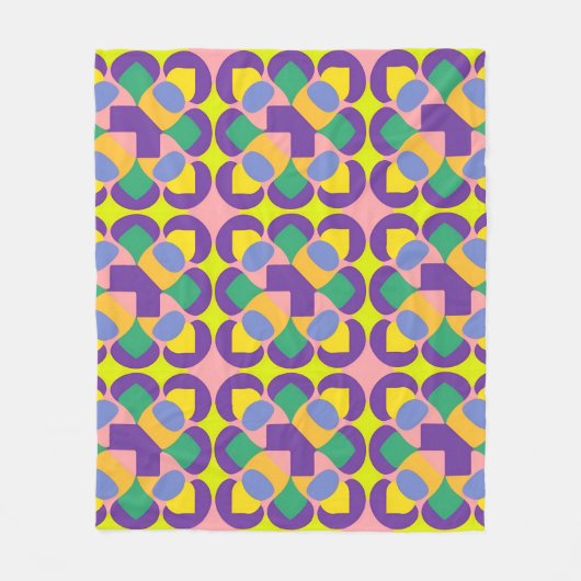 🌈 Levendig Abstract Geometrisch Krachtige Kleur D Fleece Deken (Voorkant)