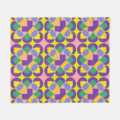 🌈 Levendig Abstract Geometrisch Krachtige Kleur D Fleece Deken (Voorkant (Horizontaal))