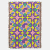Levendig abstract geometrisch patroon in felle kle deken (Voorkant Verticaal)
