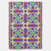 Levendig abstract geometrisch patroon in felle kle deken (Voorkant Verticaal)