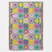 Levendig abstract geometrisch patroon in felle kle deken (Voorkant Verticaal)