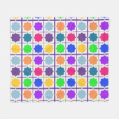 Levendig abstract geometrisch patroon in felle kle fleece deken (Voorkant (Horizontaal))