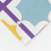 Levendig abstract geometrisch patroon in felle kle fleece deken (Hoek)