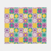 Levendig abstract geometrisch patroon in felle kle fleece deken (Voorkant (Horizontaal))