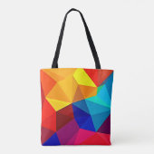 Levendig Abstract Geometrisch Stroomdesign Tote Bag (Achterkant)
