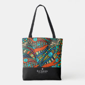 Levendig Abstract gepersonaliseerd Tote Bag (Achterkant)