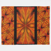 Levendig Abstract Golden Daffodil Boho Design Fleece Deken (Voorkant (Horizontaal))