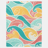 Levendig Abstract Golfpatroon Naadloos Fleece Deken (Voorkant)