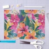 Levendig Abstract Hibiscus ontkoppelingspapier Tissuepapier (Craft)